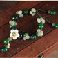 Genuine A+ Jade and Agate Flower bracelet