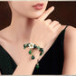 Genuine A+ Jade and Agate Flower bracelet