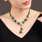 Genuine A+ Jade and Agate Flower Necklace