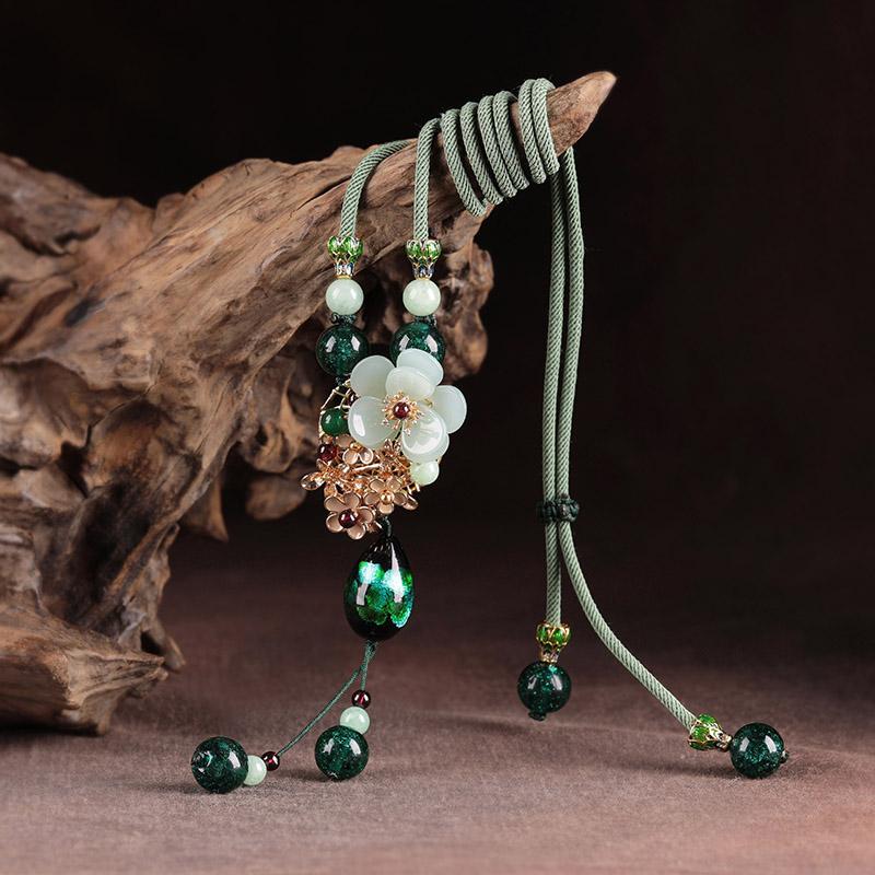 Elegant Jade Flower Necklaces