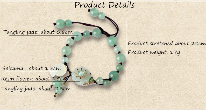 Jade Flower & Fish Lucky Bracelet