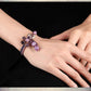 Fairy Amethyst Crystal Stone Charms Adjustable Bead Bracelet