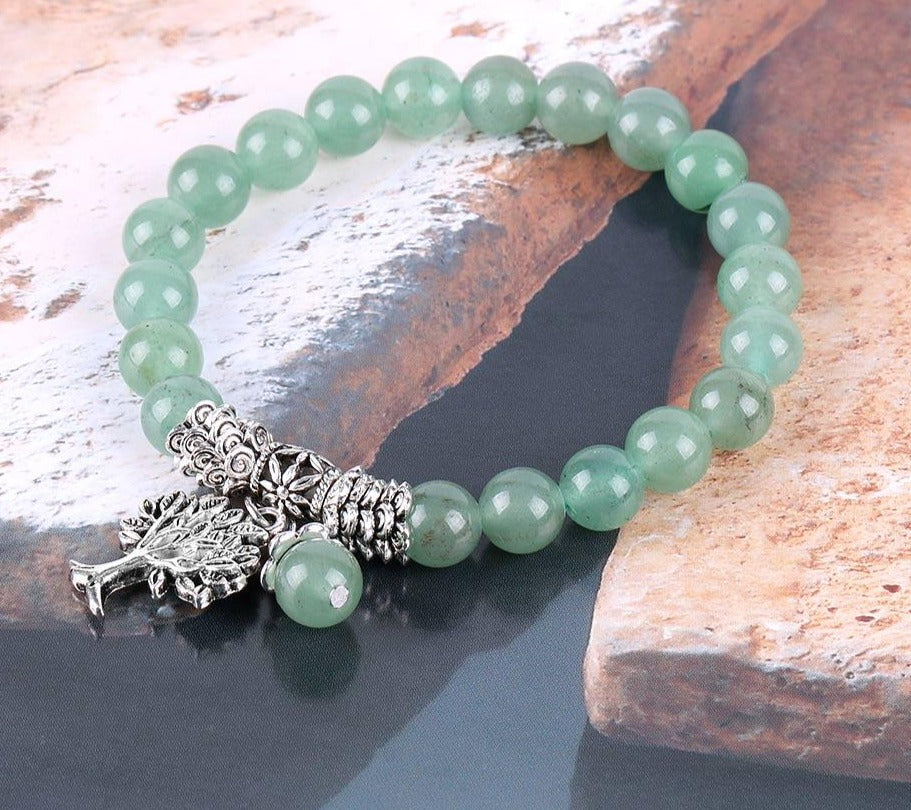 Natural Meditation Green Aventurine Reiki Tree of Life