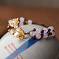 Luxury Pink Quartz & Garnet Vintage Handmade Bracelet