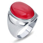 Semi Precious Stone Ring for Men Stainless Steel