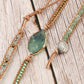 Fluorite & Aventurine Leather Wrap Bracelet