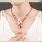 Elegant Pink Tourmaline Flower Necklace