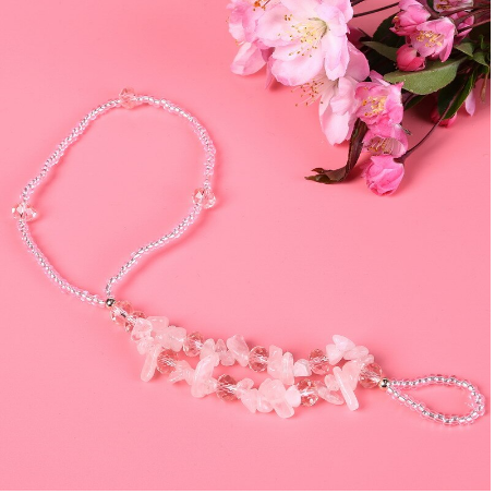 Rose Quartz Boho Natural Stone Anklet