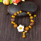 Daisy Flower Shell Yellow Agate Crystal Stone Bracelet