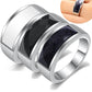 Slim Semi Precious Stone Ring for Men Stainless Steel