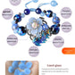 Luxury Blue Colored Jade Flower & Garnet Bracelet