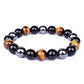 Natural Stone Black Onyx & Tiger Eye & Hematite Beads Men Bracelets