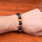 Natural Stone Black Onyx & Tiger Eye & Hematite Beads Men Bracelets