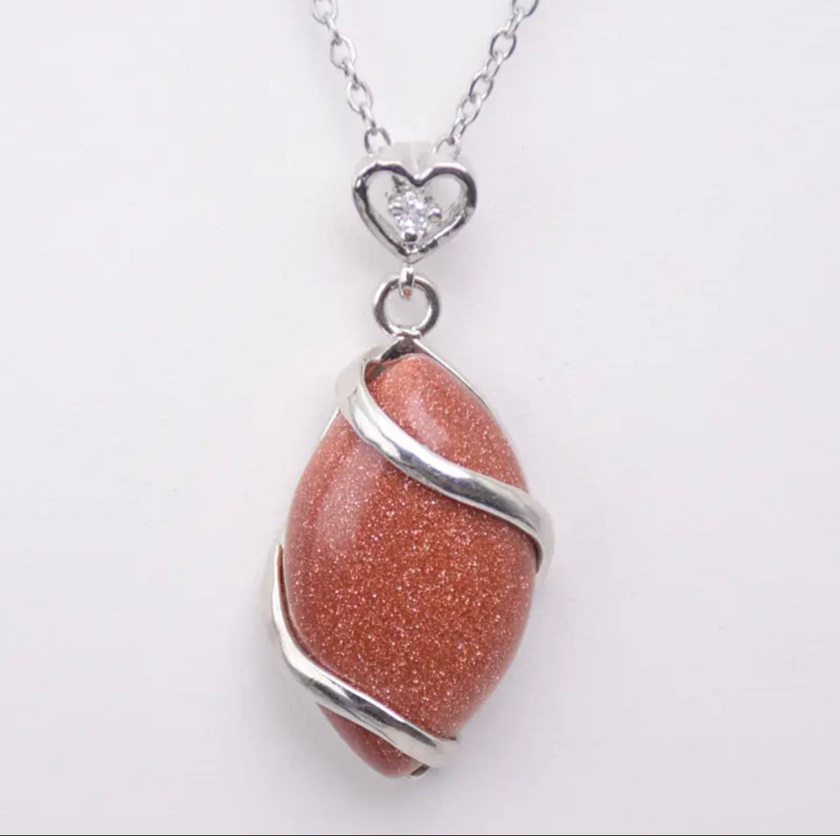 Natural Stone Pendant Necklace Horse Eye Shape Jewelry