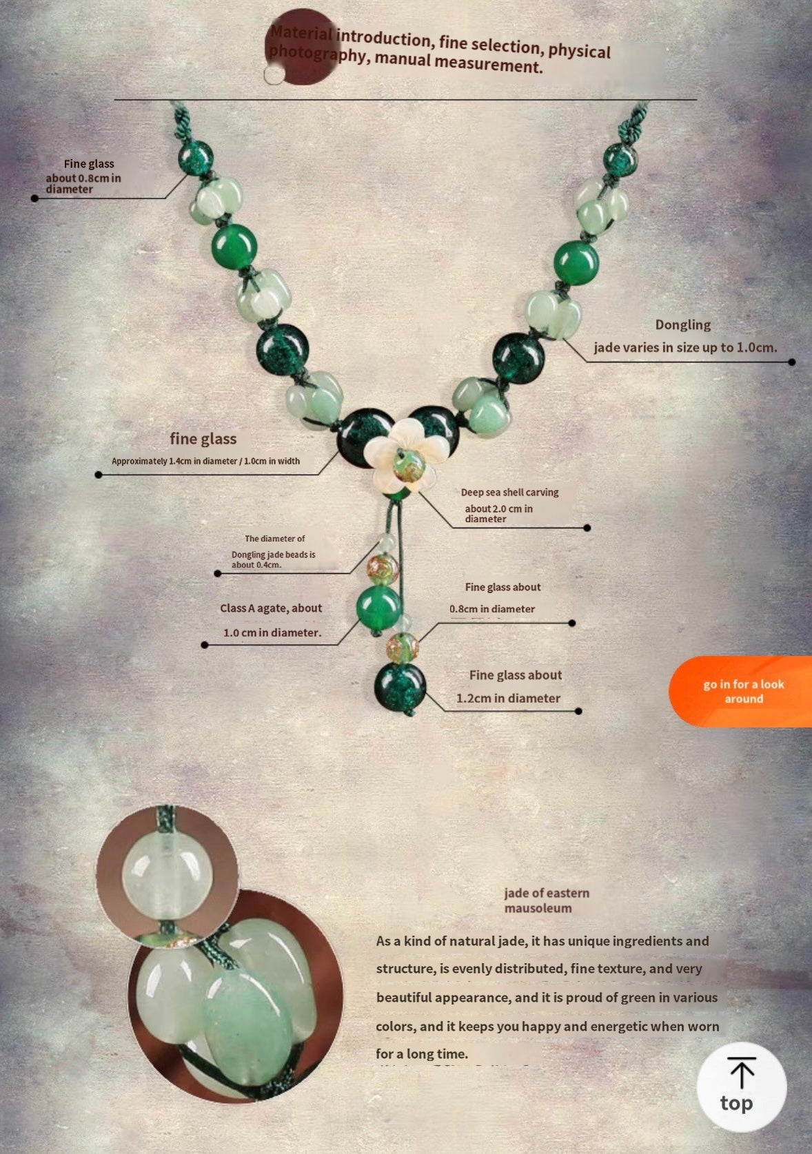 Genuine A+ Jade and Agate Flower Necklace