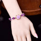 Purple Chalcedony Crystal Bracelet Retro Style