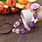 Purple Chalcedony Crystal Bracelet Retro Style