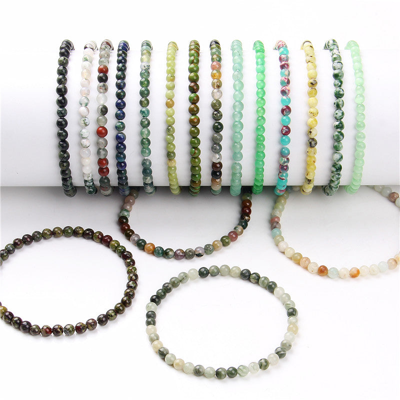 Natural Stone Chakra 4mm Beads Bracelet