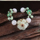 Charming Perfections High Quality Natural Green Agate flower bracelet Jewelry with wooden art background Pure Natural Stone Crystal Beauty Jewelry. Perfect for Birthday Gifts, Anniversary, Black Friday, Christmas, or any Occasion. Perfect Present for a Loved one. Fashion and Style. Very Fashionable for that special someone.