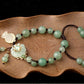 Charming Perfections High Quality Natural Green Jade flower fish bracelet Jewelry on brown leaf art with brown background Pure Natural Stone Crystal Beauty Jewelry. Perfect for Birthday Gifts, Anniversary, Black Friday, Christmas, or any Occasion. Perfect Present for a Loved one. Fashion and Style. Very Fashionable for that special someone.