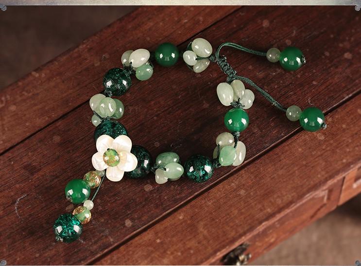 Charming Perfections High Quality Natural Green Jade Emerald Flower Bracelet Jewelry with wooden art background Pure Natural Stone Crystal Beauty Jewelry. Perfect for Birthday Gifts, Anniversary, Black Friday, Christmas, or any Occasion. Perfect Present for a Loved one. Fashion and Style. Very Fashionable for that special someone.