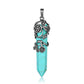 Prism Totem Natural Stone Crystal Flower Pendent Antique