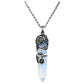 Prism Totem Natural Stone Crystal Flower Pendent Antique