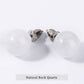 Stud Earrings Natural Crystal Stone Women Handmade Stainless Steel Earrings