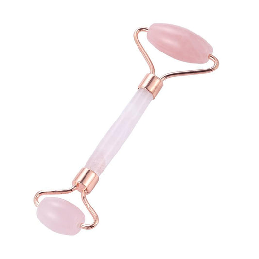 Rose Crystal Quartz/Jade Roller Slimming Face Massager Lifting Anti Wrinkle Beauty Care Tool