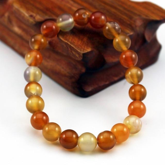 Charming Perfections Orange Red Carnelian Chakra Natural Crystal Stone Stretch Bracelets 8mm Jewelry with White background for Gift, Birthday, Anniversary, Wedding, Christmas Friendship and Holiday.