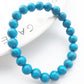 Charming Perfections Blue Turquoise Chakra Natural Crystal Stone Stretch Bracelets 8mm Jewelry with White background for Gift, Birthday, Anniversary, Wedding, Christmas Friendship and Holiday.