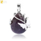 Natural Stone Water Drop Pendant Butterfly Flower