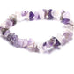 Charming Perfections Chakra Chipped Purple Amethyst Chakra Natural Crystal Stone Stretch Bracelet Jewelry with White background for Gift, Birthday, Anniversary, Wedding, Christmas Friendship and Holiday.