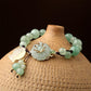 Charming Perfections High Quality Natural Green Jade flower fish bracelet Jewelry  on vase with brown background Pure Natural Stone Crystal Beauty Jewelry. Perfect for Birthday Gifts, Anniversary, Black Friday, Christmas, or any Occasion. Perfect Present for a Loved one. Fashion and Style. Very Fashionable for that special someone.