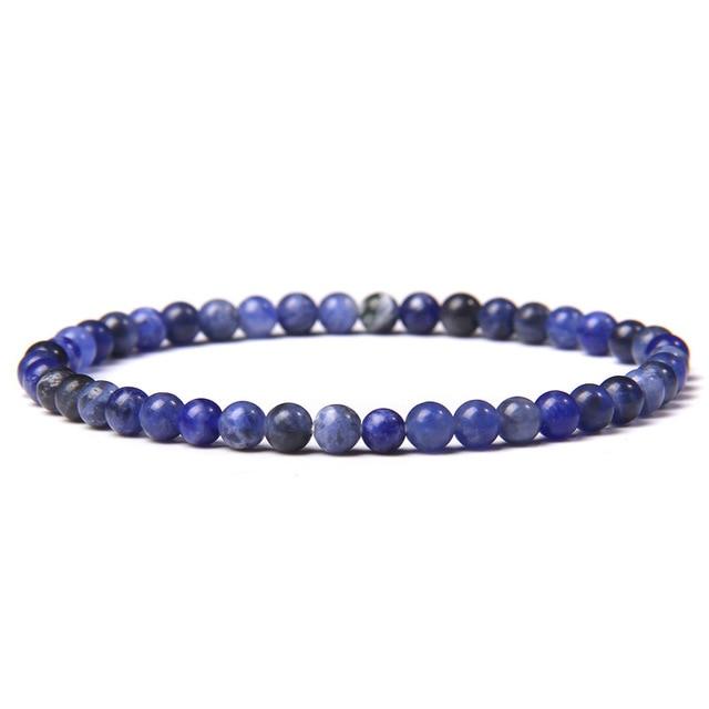 Natural Stone Chakra 4mm Beads Bracelet