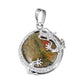 Natural Stone Pendants Silver Plated Dragon Charm Necklace