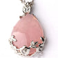 Teardrop Flower Stone Pendants Necklace Exquisite