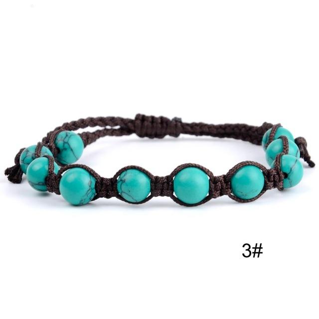 Natural Stone Beaded Braided Bracelets More Colors