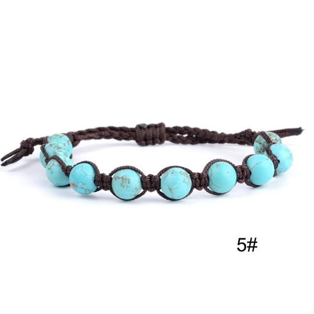 Natural Stone Beaded Braided Bracelets More Colors