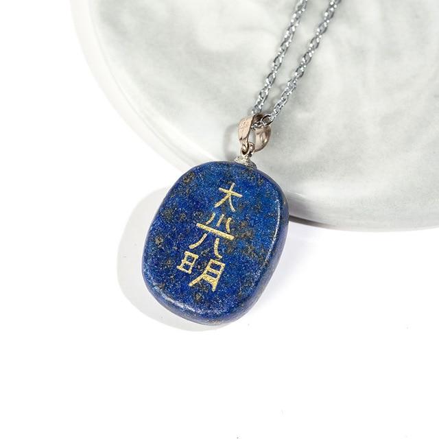 Reiki Natural Stones Necklace Lapis, Rose Quartz & More